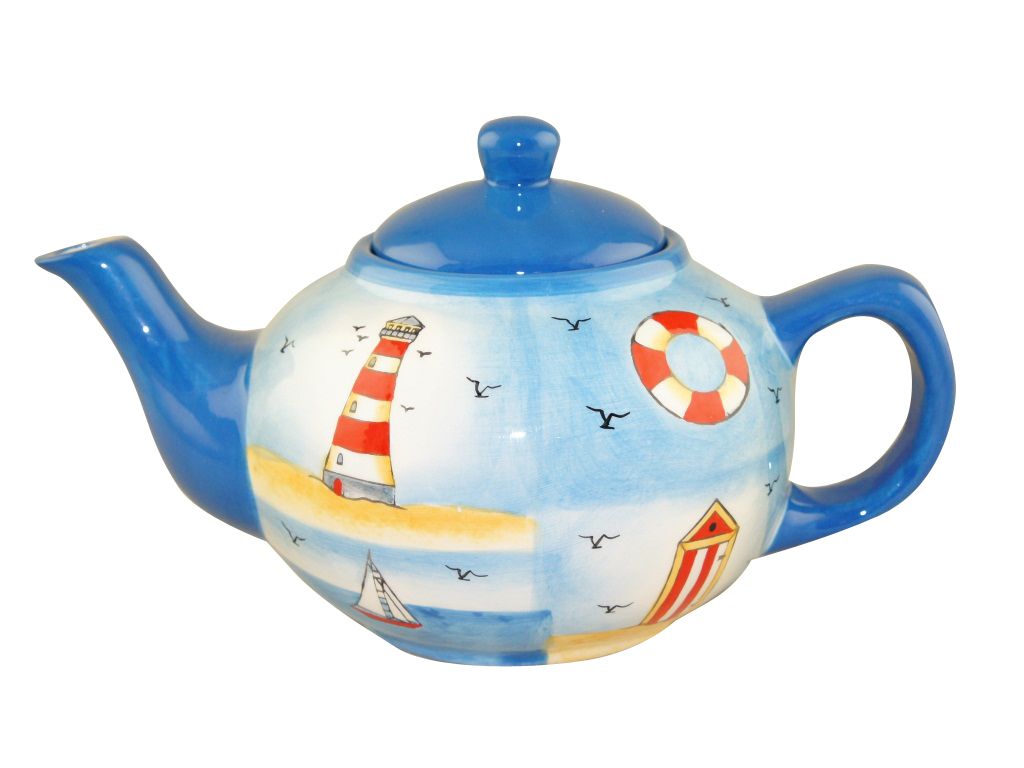 Nautical Theme Ceramic Teapot Tea Pot Height Approximately 13.5cm eBay